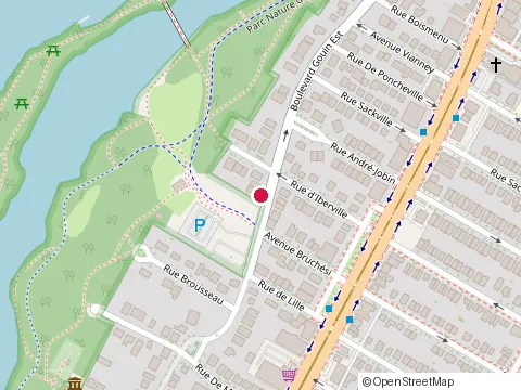Location of l'Île-de-la-Visitation Nature Park at 2425 Boulevard Gouin East, Montréal