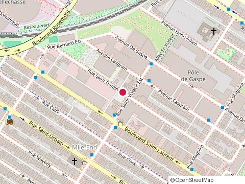 Location of le Plateau-Mont-Royal Montréal at 5633 Rue Saint-Dominique, Montréal