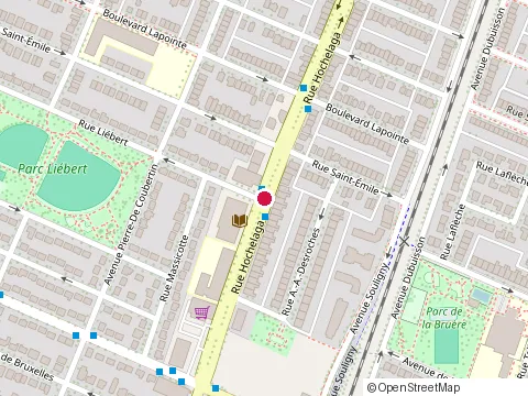 Location of Maison de la Culture Mercier at 8105 Rue Hochelaga, Montréal