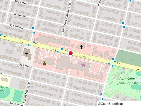 Location of Metro at 1400 Boulevard Saint-Jean-Baptiste, Pointe-aux-Trembles