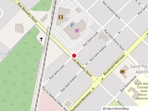 Location of Metro Plus Bélair Joliette at 180 Rue Beaudry N, Joliette