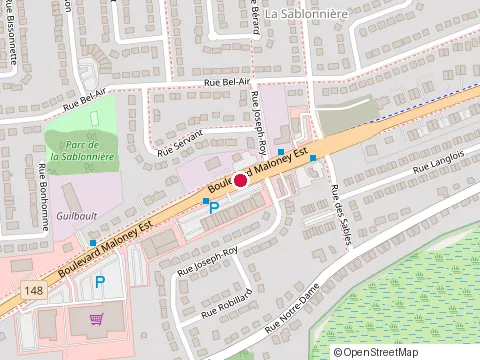 Location of Metro Plus Kelly Maloney at 910 Boulevard Maloney E, Gatineau