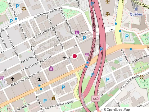 Emplacement de Metro Plus Mail St-Roch au 860 Boulevard Charest E, Québec