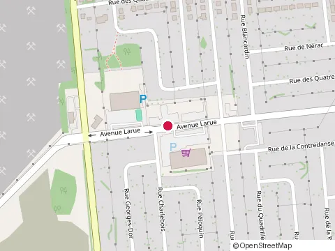 Location of Metro Plus Marché Courville at 1050 avenue Larue, Québec