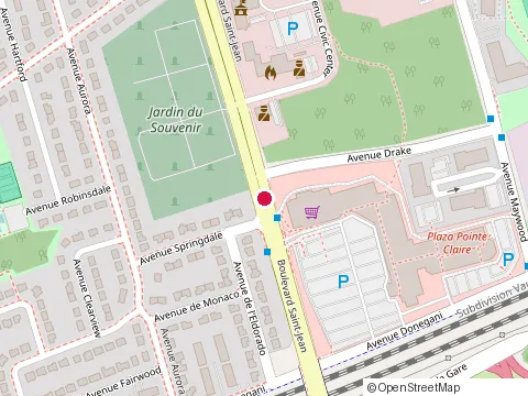 Emplacement de Metro Plus Pointe-Claire au 325 Boul. Saint-Jean, Pointe-Claire
