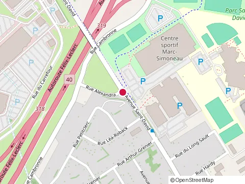 Location of Metro Plus St-David at 2830 Avenue St David, Saint-David