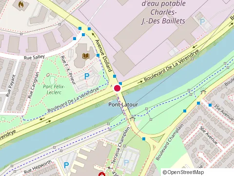 Location of Octogone Public Library at 1080 Dollard Ave, Montréal