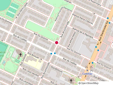 Location of Parc de l'Ancienne-Pépinière at 5220 Rue du Quesne, Montréal