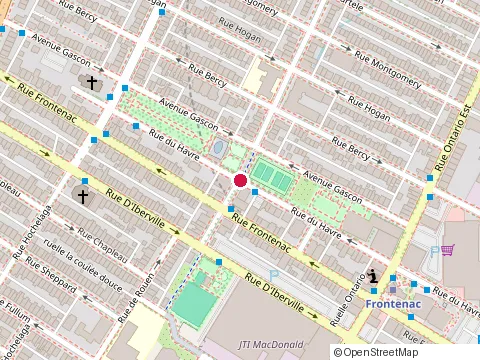 Location of Parc Médéric-Martin Wading Pool at 2255 Rue du Havre, Montréal