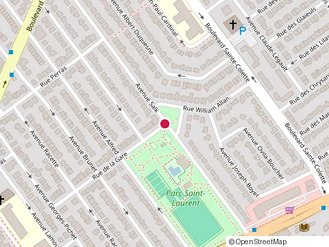 Location of Parc Saint-Laurent Swimming Pool, Montréal