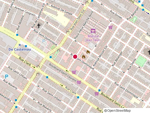 Location of Restaurant Ché 75 at 75 avenue Shamrock, Montréal