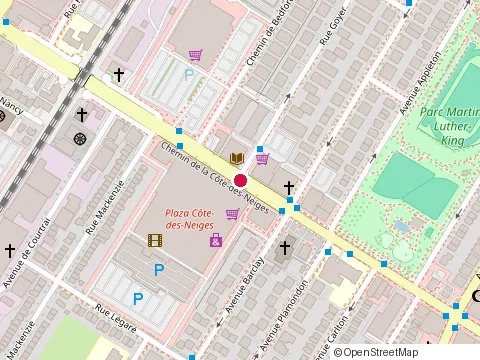 Location of Restaurant Subway Plaza Cote des Neiges at 181-6700 chemin de la Cote-des-Neiges, Montréal
