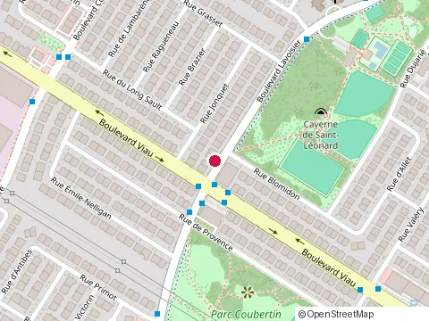 Location of Saint-Leonard Cavern, Montréal