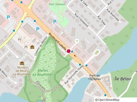 Location of Subway at 199 boulevard Labelle, Rosemère