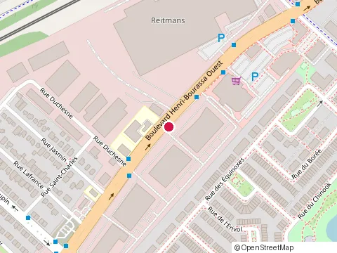 Location of Subway at Henri Bourassa Blvd W, Saint-Laurent