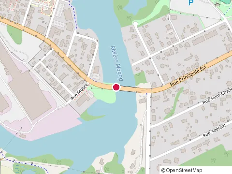 Location of Subway at 922 Rue Principale O, Magog