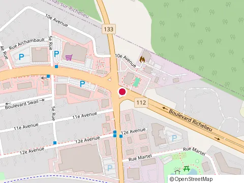 Location of Subway at 505 Bd Richelieu, Richelieu