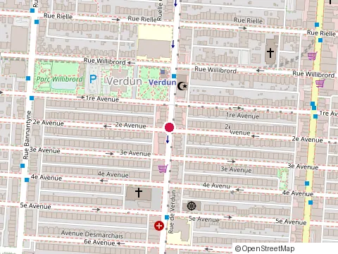 Location of Subway at 4650 Rue de Verdun, Verdun