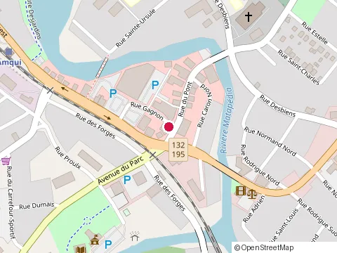 Location of Subway at 2 Rue du Pont, Amqui