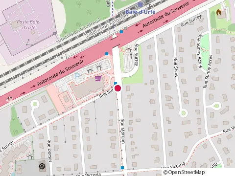 Location of Subway at 90 Rue Morgan Unit A01012A, Baie-D'Urfé