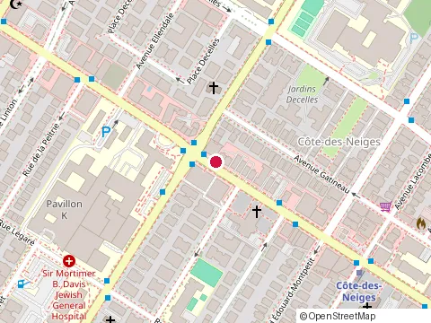 Location of Subway at Cote-des-Neiges Rc-3 5700, Montréal