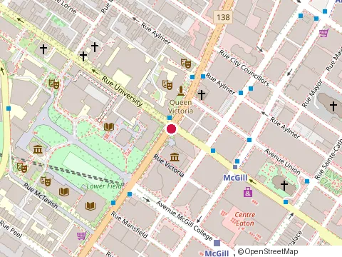 Location of Max Bell School Of Public Policy, Mcgill University at 680 Rue Sherbrooke O, Montréal