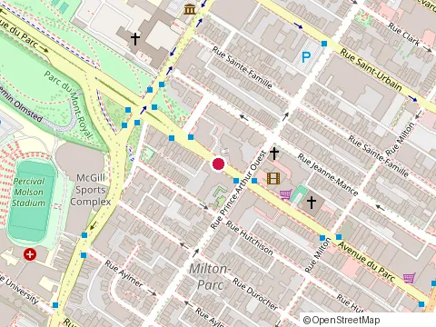 Location of New Residence Hall at 3625 Park Ave, Montréal