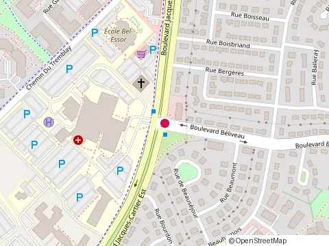 Location of Pierre Boucher Hospital at 1333 boulevard Jacques-Cartier E, Longueuil