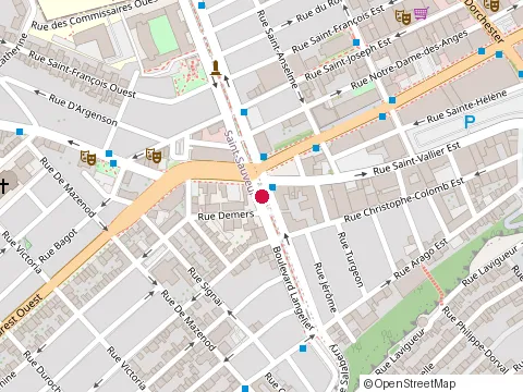 Location of Quartier Général - Bar Spectacle - Wine Cocktails - Terrasse at 1 Bd Charest O, Québec