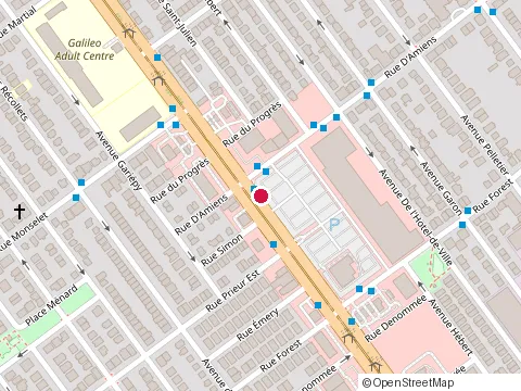 Location of Rôtisserie St-Hubert at 10495 boulevard Pie-Ix, Montréal