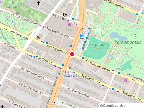 Location of Rôtisseries St-Hubert at 10520 Rue Lajeunesse, Montréal
