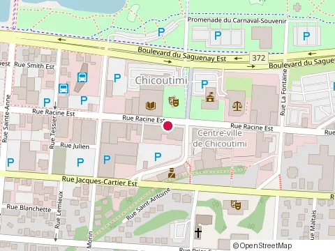 Location of Subway at 180 Rue Racine E, Chicoutimi