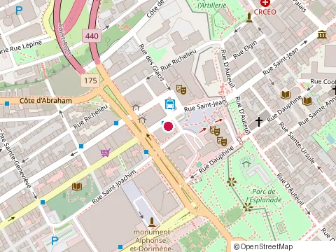 Location of Subway at 800 Place d Youville, Québec