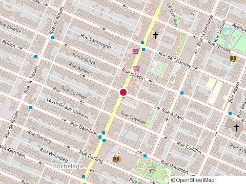 Location of Subway at 3501 Rue Ontario East, Montréal