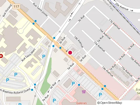 Location of Subway at 345 boulevard des Laurentides, Saint-Jérôme