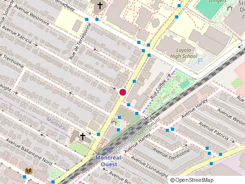 Location of Subway at 7420 Sherbrooke W, Montréal