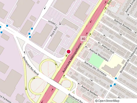 Location of Subway at 9201 boulevard Metropolitain, Montréal