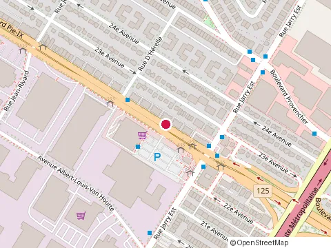 Location of Subway at 8101 boulevard Pie-Ix, Montréal
