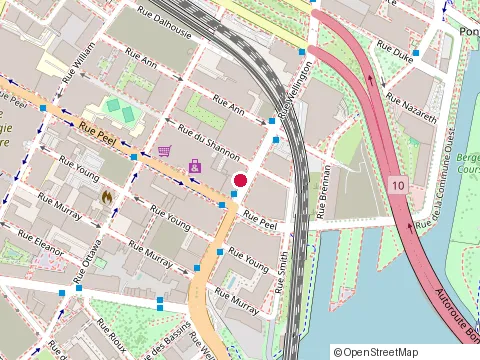 Location of Subway at 1055 Wellington St., Montréal