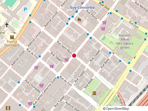 Location of Buba'S* at 1860 Saint Catherine W, Montréal