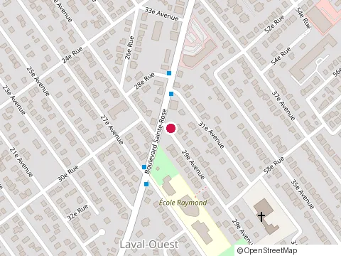 Location of Centre Communautaire Laval-Ouest at 6600 Avenue 29, Laval