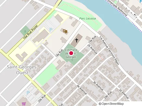 Location of Centre de Sante-Svc Sociaux at 405 18E Rue, Saint-Georges