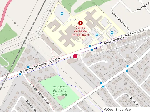 Location of Centre Paul-Gilbert at 9330 Bd du Centre-Hospitalier, Lévis