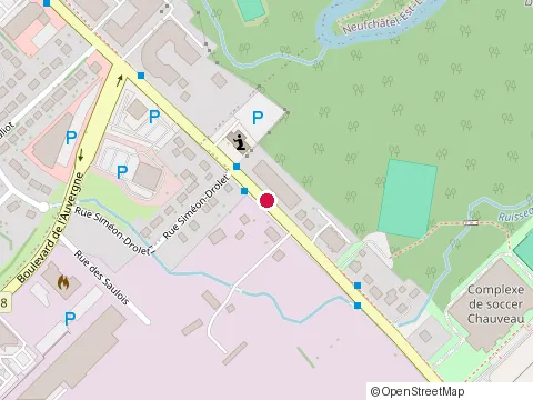 Location of Chauveau Soccer Complex at 7200 Bd de l'Ormière, Québec