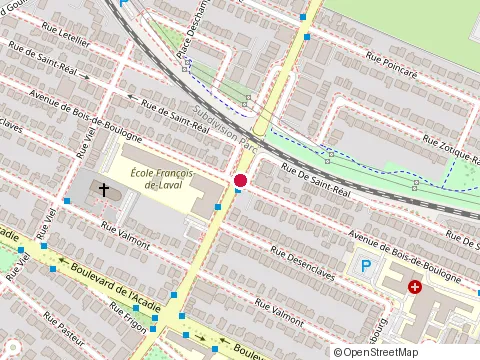Location of Clsc de Bordeaux-Cartierville at 11822 avenue de Bois-de-Boulogne, Montréal