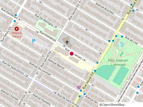 Location of Commission Scolaire de Montréal at 9920 Rue Parthenais, Montréal