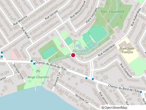 Location of Couvrette Swimming Pool at Parc Couvrette 665 Rue des Jardins-Sainte-Dorothée, Laval