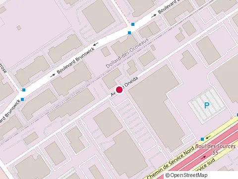 Location of Delpharm Montreal at 3535 N Service Rd, Pointe-Claire