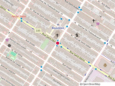 Location of Dunkin' Donuts at 6430 Rue Saint-Denis, Montréal