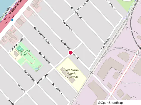 Location of École Marie-Victorin at 2190 Rue Limoges, Longueuil